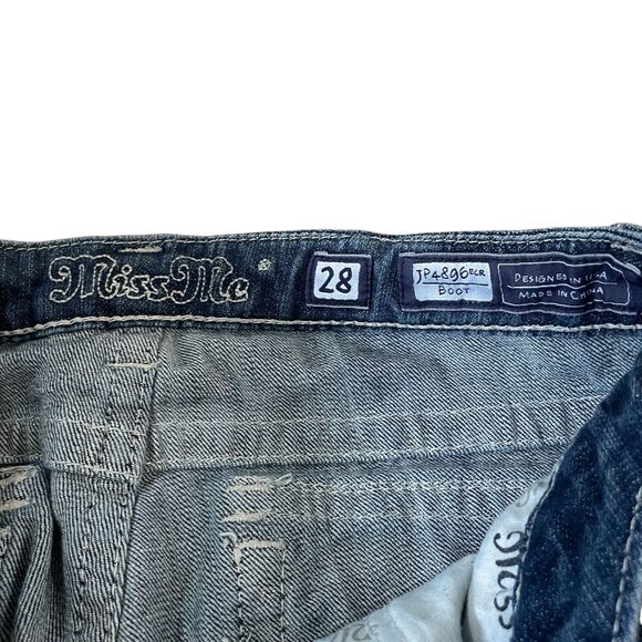 Miss Me Boot Jeans Women's Size 28 Measuring 30x32 Western Cowgirl Style Denim - Picture 2 of 7